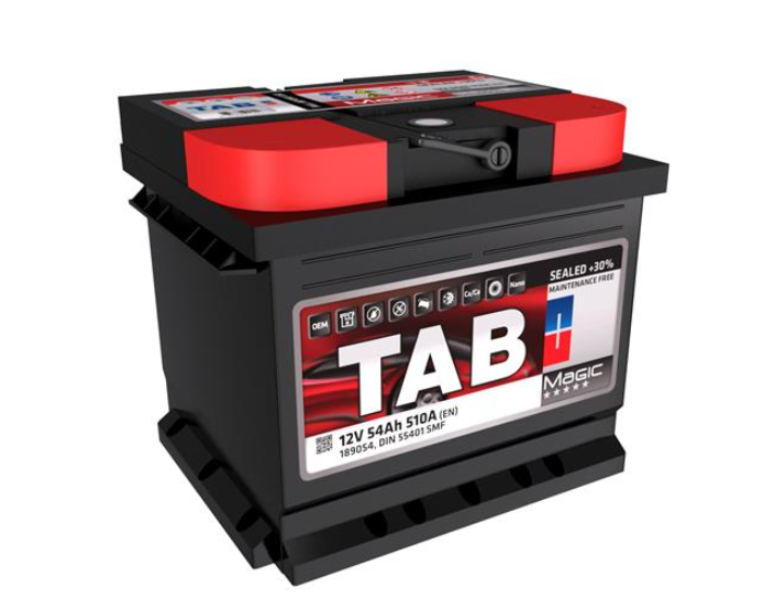 Акумулятор TAB 54Ah 510A EN, 207x175x175, кріплення: B13,правий "+"