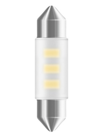 Лампа светодиодная AC лазер. 12-10 WHITE  0.6W 6000K 36мм OSRAM 6418DWP-01B - зображення 2