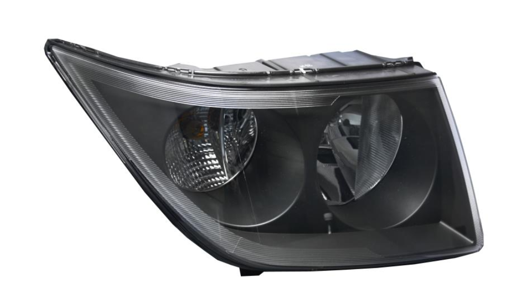 VW CFT лев. фара H7/H7, черн. рамка, автом., + коррект.