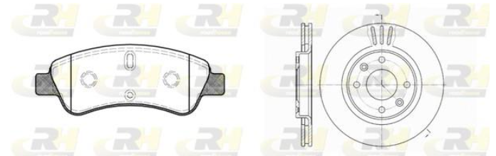 Тормозной комплект (Диски RH 6603.10 + Колодки RH 2840.10)