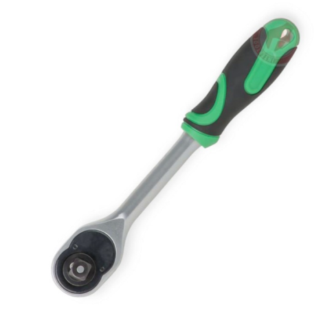 трещетка с квадратом   1/2" 72 зуба 255 мм CrV Intertool HT-2126 - зображення 2
