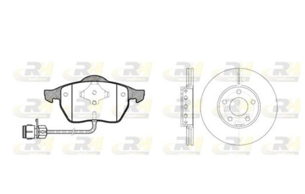 Гальмівний комплект (Диски RH 6328.10 + Колодки RH 2390.02) 8390.01 - зображення 1