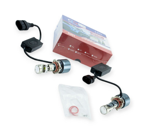 лампа LED с линзой HB4 12V-24V  38W G01 5700K радиатор с вентилят.