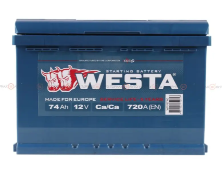 Аккумулятор   Westa  74Ач 720A Premium (LB3) (0) Евро прав + (h=175) 427121 - зображення 2