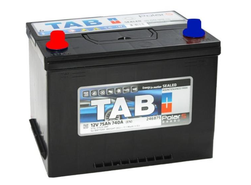 АКБ TAB POLAR S (Asia), L"+" 75Ah, En740 (269 x 173 x 198/218) лівий  "+"
