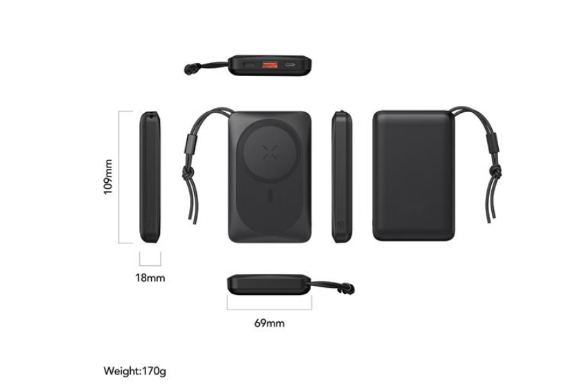 Зовнішній акумулятор SWISSTEN POWER BANK MagSafe 10000 mAh, 22,5W DO SWS22013971 - зображення 2