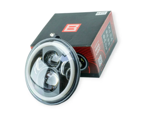 фара 2101-2121 LED (178мм 7") 45W + LENS + ангельские глазки+6led  шт. 01047 - зображення 1