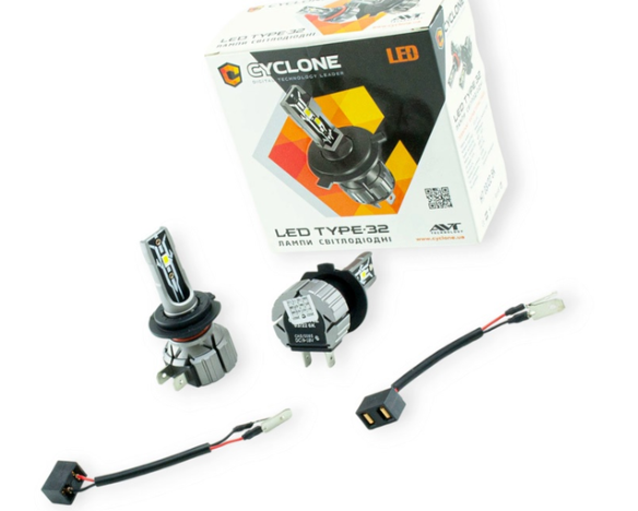 лампа LED H7 12V Type 32 15W 6000K 4800L радиатор type 32 LED H7 - зображення 1