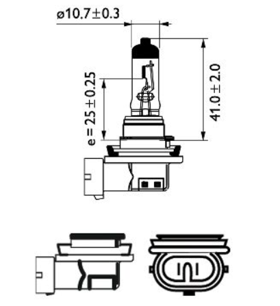 лампа Н 8 12V 35W  PHILIPS 12360C1 - зображення 3