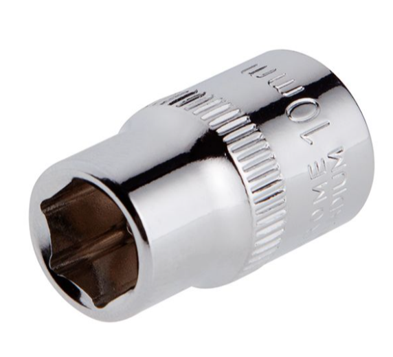головка торцевая шестигранная 3/8"  10 мм CrV ET-0410 - зображення 1