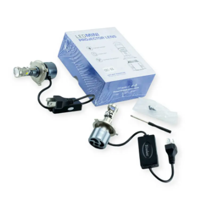 лампа LED с линзой H4 12V-24V  38W A80 5700K радиатор с вентилят.