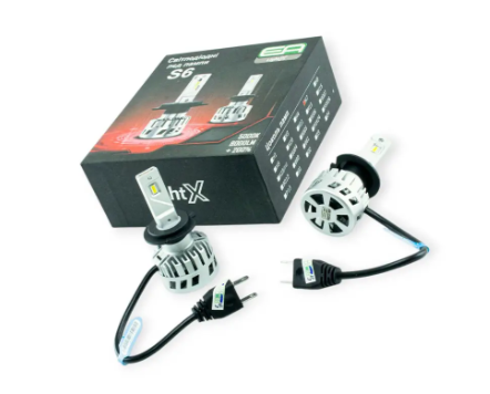 лампа LED H7 12V-24V S6 5000K 8000L  радиатор+вентилятор S6 H7 LED - зображення 1