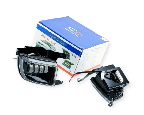 противотум. Lacetti седан/универс.  LED 80W 6000K 4 диода, белый+желтый (пара)