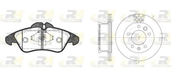 Тормозной комплект (Диски RH 6461.10 + Колодки RH 2578.00)