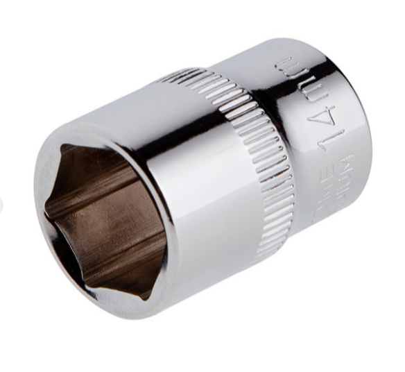 головка торцевая шестигранная 3/8"  14 мм CrV ET-0414 - зображення 1