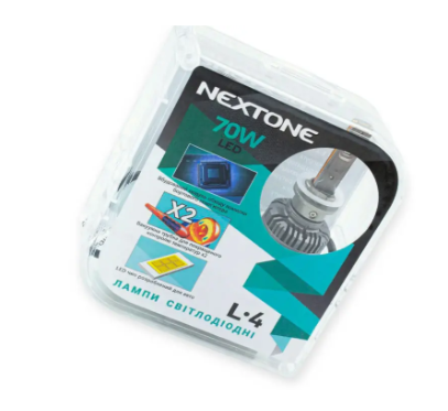 лампа LED H27 12V Nextone L4 70W 6000K 18000L радиатор с вентилятором + обманка