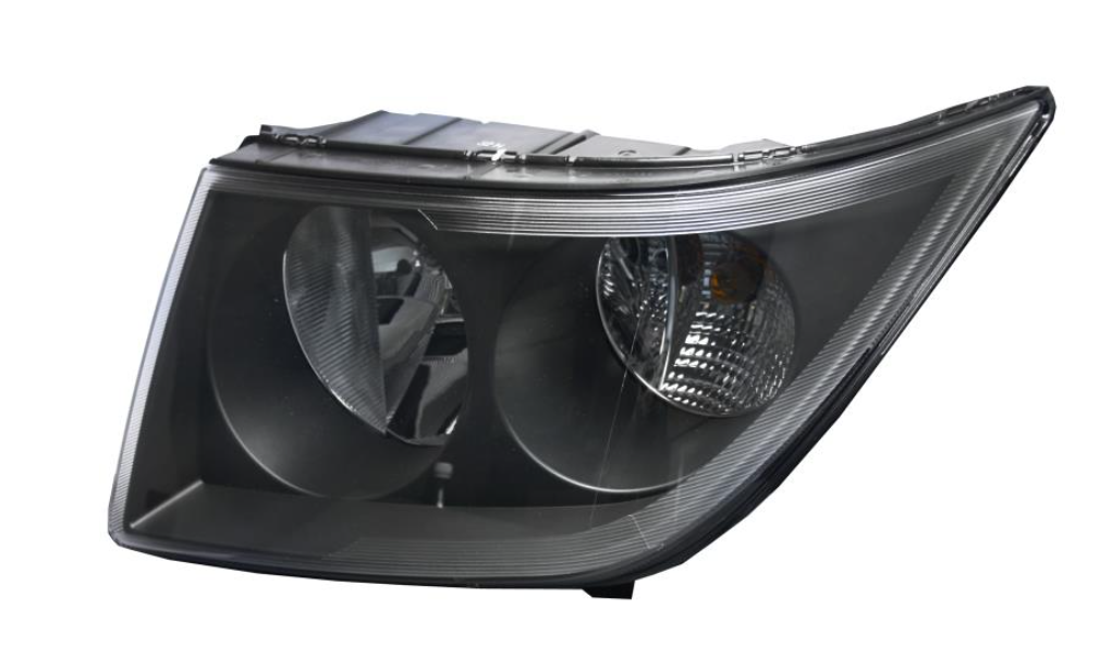 VW CFT Пров. фара H7/H7, черн. рамка, автом., + коррект.