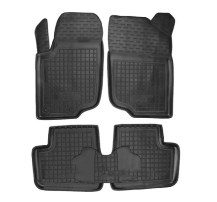 коврики салона Peugeot 207 2006-2014 борт 2,5см, с перемычкой