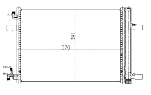 радиатор кондиционера Opel Astra J, Zafira 1.3/1.7CDTI, 1.4-1.8i 09->  (HART) 612 262 - зображення 1