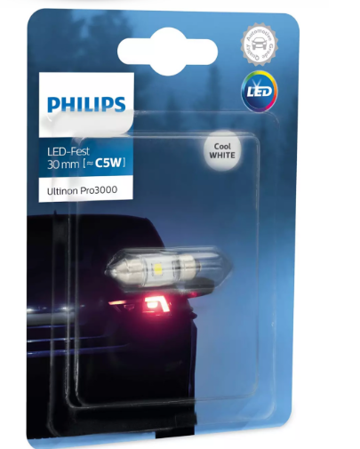 Лампа светодиодная AC лазер. 12-10 WHITE  0,6W 30мм 6000K PHILIPS