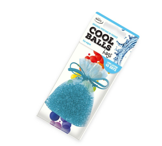 ароматизатор на зеркало сухой мешочек TASOTTI Cool Balls Bags  "Ice aqua" 190413 - зображення 1