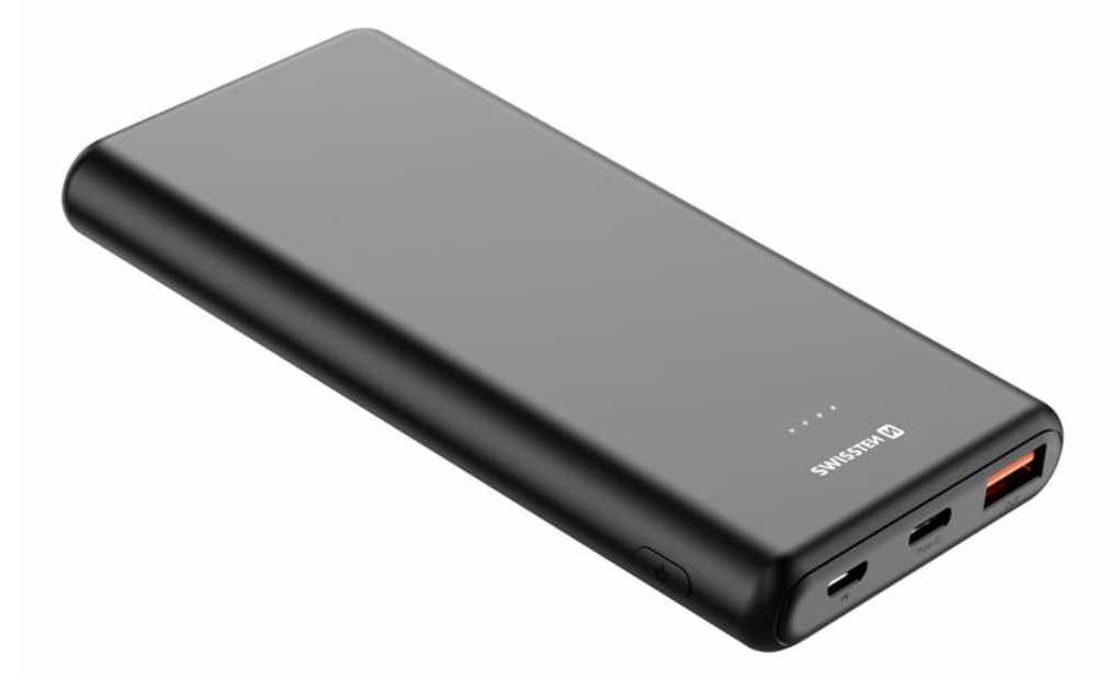 Зовнішній акумулятор SWISSTEN POWER BANK 10000 mAh, 20W